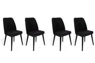 4 tooliga komplekt Kalune Design Tutku 311 V4, must hind ja info | Söögitoolid, baaritoolid | kaup24.ee