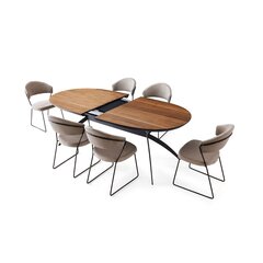 Обеденный стол Asir TY - 971, коричневый/черный цена и информация | Кухонные и обеденные столы | kaup24.ee