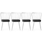 4 tooliga komplekt Kalune Design Yildiz 962 V4, hall/valge цена и информация | Söögitoolid, baaritoolid | kaup24.ee