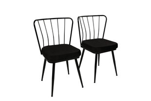 2 tooliga komplekt Kalune Design Yildiz 943 V2, must hind ja info | Söögilaua toolid, köögitoolid | kaup24.ee