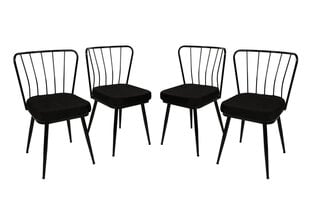 комплект из 4 стульев Kalune Design Yildiz 943 V4, черный цена и информация | Стулья для кухни и столовой | kaup24.ee