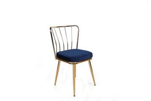 2-tooliline komplekt Kalune Design Yildiz 924 V2, sinine/kuldne hind ja info | Söögitoolid, baaritoolid | kaup24.ee