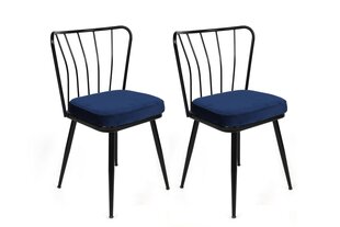 2-tooliline komplekt Kalune Design Yildiz 944 V2, sinine/must hind ja info | Söögilaua toolid, köögitoolid | kaup24.ee