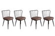4 tooliga komplekt Kalune Design Yildiz 947 V4, pruun hind ja info | Söögilaua toolid, köögitoolid | kaup24.ee