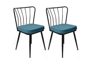 4 tooliga komplekt Kalune Design Yildiz 951 V4, sinine/must hind ja info | Söögitoolid, baaritoolid | kaup24.ee