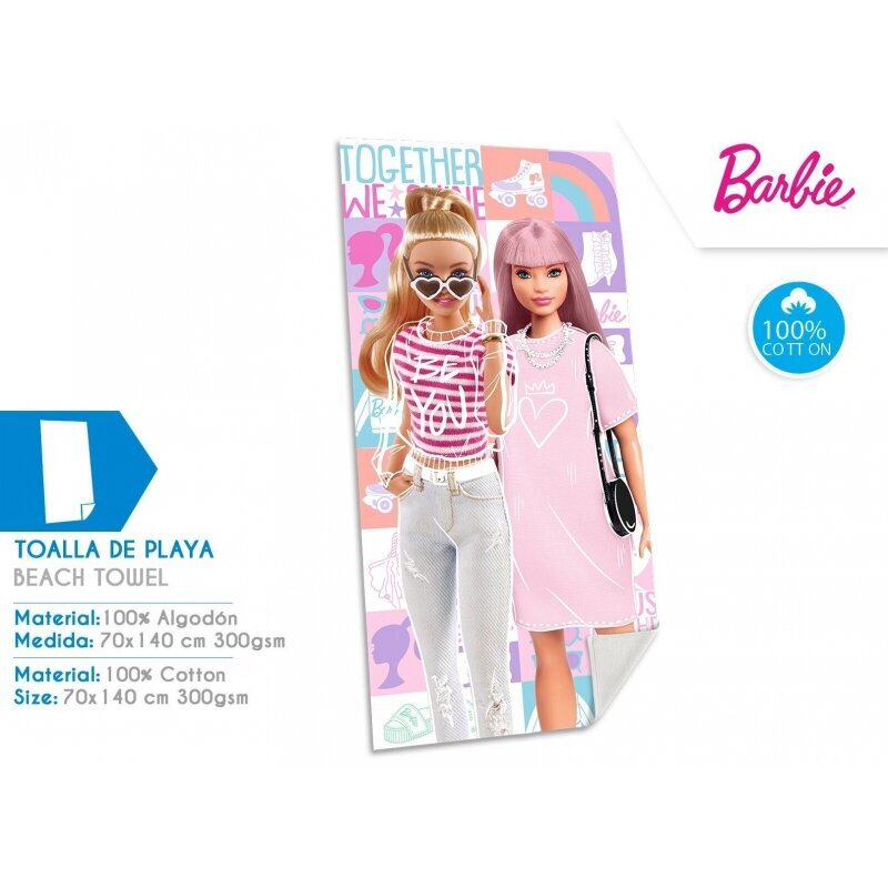 Barbie rätik 70x140 cm цена и информация | Rätikud, saunalinad | kaup24.ee