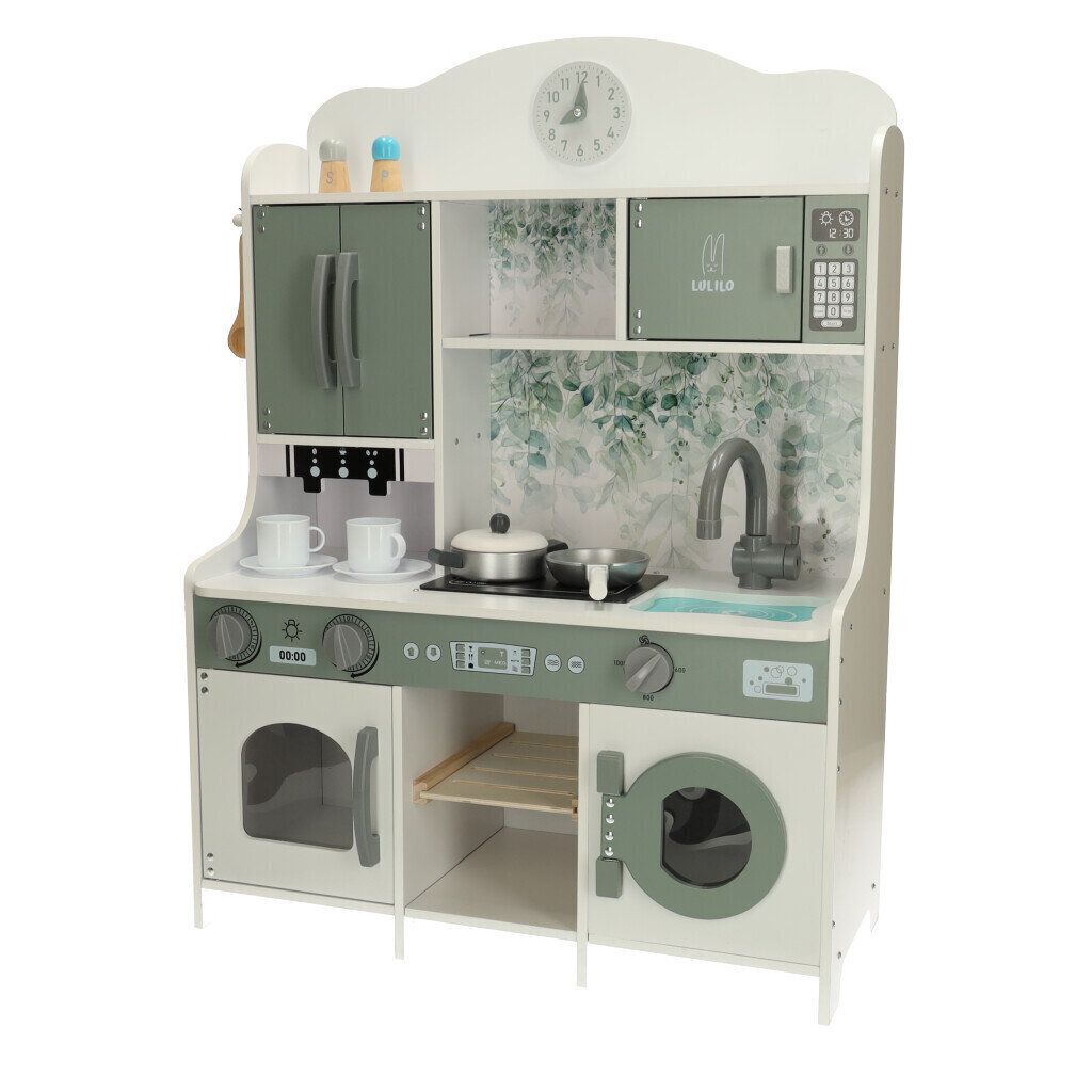 Puidust köök koos espressomasinaga hind ja info | Tüdrukute mänguasjad | kaup24.ee
