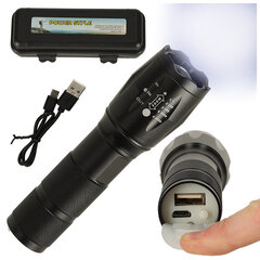 Taktikaline sõjaline LED taskulamp USB-ga hind ja info | Valgustid ja lambid | kaup24.ee