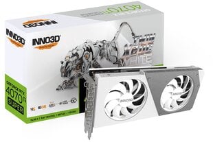 Inno3D GeForce RTX 4070 Ti Super Twin X2 OC White (N407TS2-166XX-186156W) цена и информация | Видеокарты | kaup24.ee