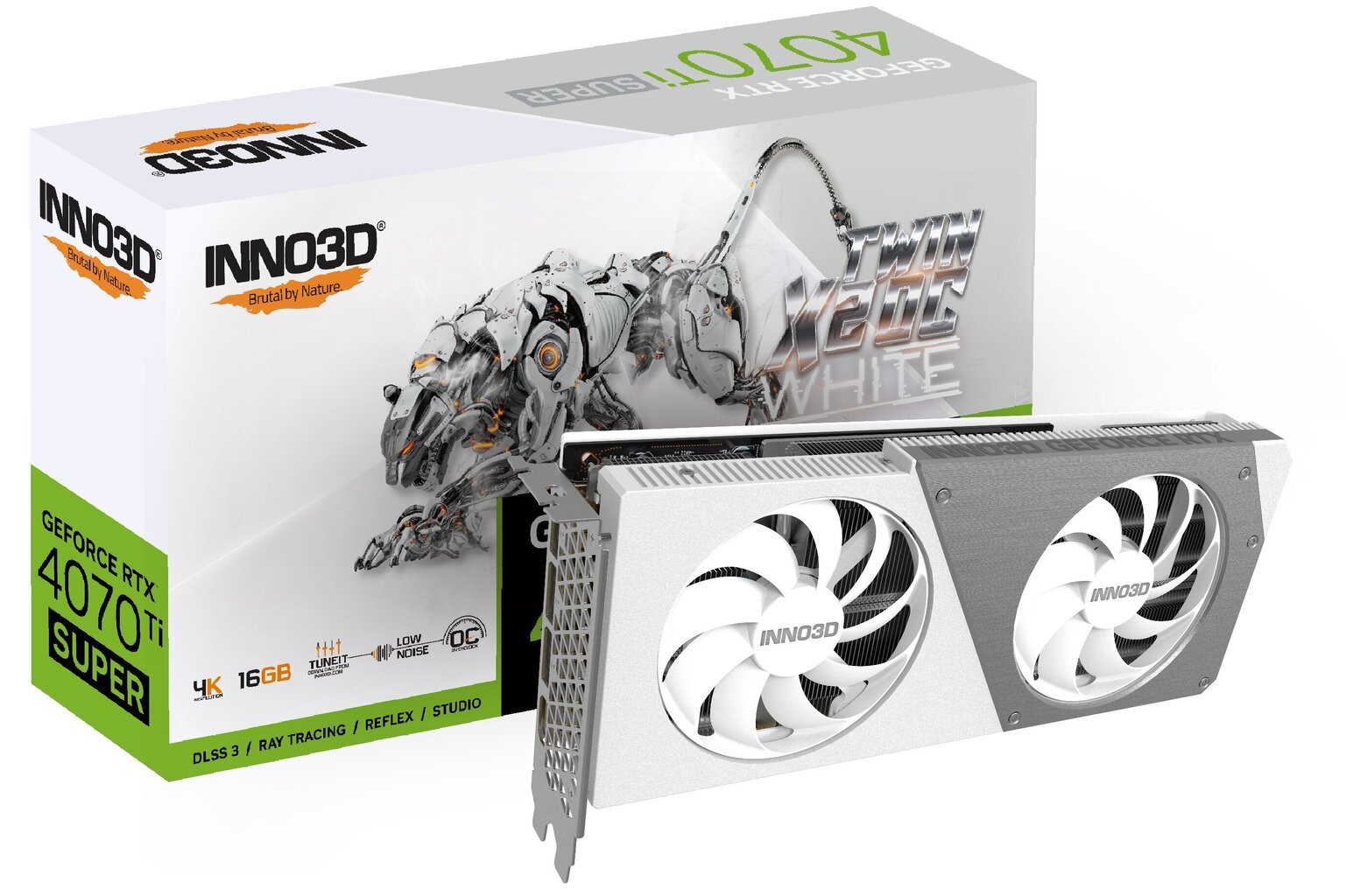 Inno3D GeForce RTX 4070 Ti Super Twin X2 OC White (N407TS2-166XX-186156W) hind ja info | Videokaardid (GPU) | kaup24.ee