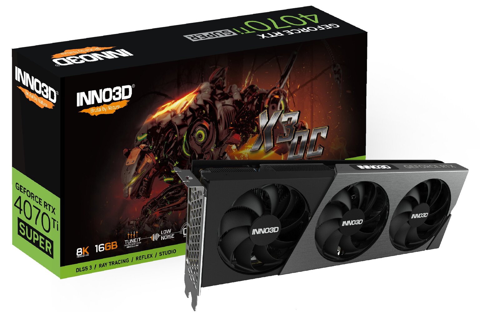 Inno3D GeForce RTX 4070 Ti Super X3 OC (N407TS3-166XX-186158N) hind ja info | Videokaardid (GPU) | kaup24.ee