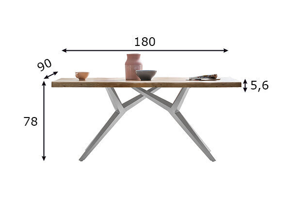 Söögilaud Tables&Co, pruun hind ja info | Köögi- ja söögilauad | kaup24.ee