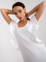белое мини-платье в рубчик с рюшами цена и информация | Платья | kaup24.ee