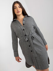 серо-черное платье-рубашка больших размеров с узором "гусиные лапки" цена и информация | Платья | kaup24.ee