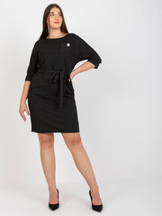 черное платье-карандаш больших размеров в полоску с рукавом 3/4 цена и информация | Платья | kaup24.ee