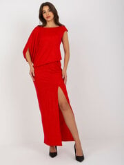 красное блестящее вечернее платье макси с разрезом по ноге цена и информация | Платья | kaup24.ee