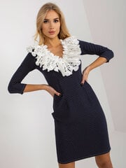коктейльное платье темно-синего и белого цветов с декоративным вырезом. цена и информация | Платья | kaup24.ee