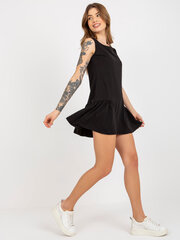 черное базовое мини-платье без рукавов с рюшами цена и информация | Платья | kaup24.ee