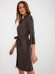 темно-серое коктейльное платье-рубашка с аппликацией цена и информация | Платья | kaup24.ee