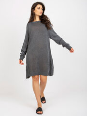 темно-серое женское вязаное платье оверсайз цена и информация | Платья | kaup24.ee