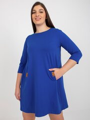 кобальтовое мини-платье больших размеров с рукавами 3/4 dalenne цена и информация | Платья | kaup24.ee