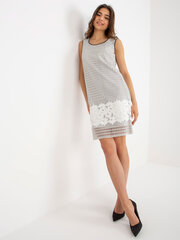бело-черное свободное базовое платье с v-образным вырезом rue paris цена и информация | Платья | kaup24.ee