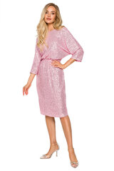 M716 Платье с глубоким вырезом на спине - розовое дорожное цена и информация | Платья | kaup24.ee