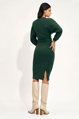 Зеленое платье-конверт - S210 цена и информация | Платья | kaup24.ee