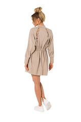 M733 Платье на молнии с вырезами на спине - бежевое цена и информация | Платье | kaup24.ee
