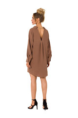 M740 Платье-рубашка с цепочкой - шоколадный цена и информация | Платья | kaup24.ee