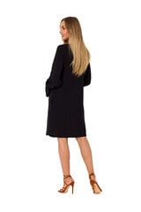 M742 Платье со шнуровкой спереди - черное цена и информация | Платья | kaup24.ee