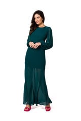 K166 Шифоновое платье с открытой спиной - зеленый цена и информация | Платья | kaup24.ee