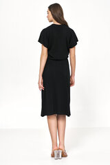 Чёрное вискозное платье с вырезом кимоно - S222 цена и информация | Платья | kaup24.ee