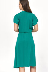 Зеленое вискозное платье с вырезом кимоно - S222 цена и информация | Платья | kaup24.ee