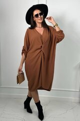 Kleit naistele 25677, pruun цена и информация | Платья | kaup24.ee