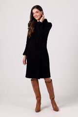 B241 Платье-конверт с завязывающимся поясом - черный цена и информация | Платья | kaup24.ee