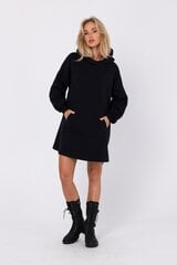 M714 Платье-свитер с напуском - черный цена и информация | Платье | kaup24.ee