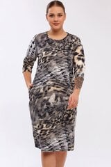 Узорчатое платье с рукавами 3/4. F2359-44/46 цена и информация | Платья | kaup24.ee
