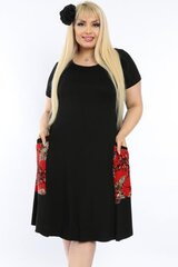 Расклешенное черное платье B354-44/46 цена и информация | Платья | kaup24.ee
