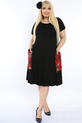 Расклешенное черное платье B354-44/46 цена и информация | Платья | kaup24.ee