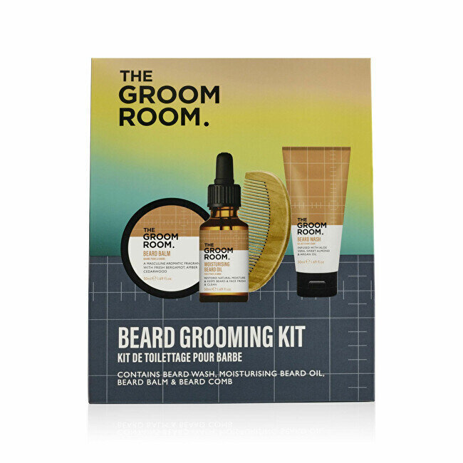 Komplekt Groom Room: habemešampoon, 50 ml + habemepalsam, 50 ml + habemeõli, 50 ml + kamm цена и информация | Raseerimisvahendid | kaup24.ee