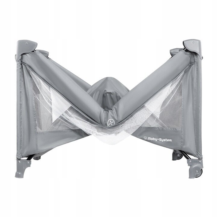 Reisivoodi – mänguaed Moby-System, 126x68 cm, Gray hind ja info | Reisivoodid, mänguaedikud | kaup24.ee