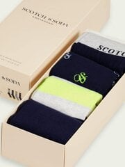 Носки для мужчин Scotch & Soda, 4 пары, темно-синие, серые цена и информация | Мужские носки | kaup24.ee