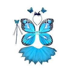 Костюм бабочки со светодиодными крыльями цена и информация | Карнавальные костюмы | kaup24.ee