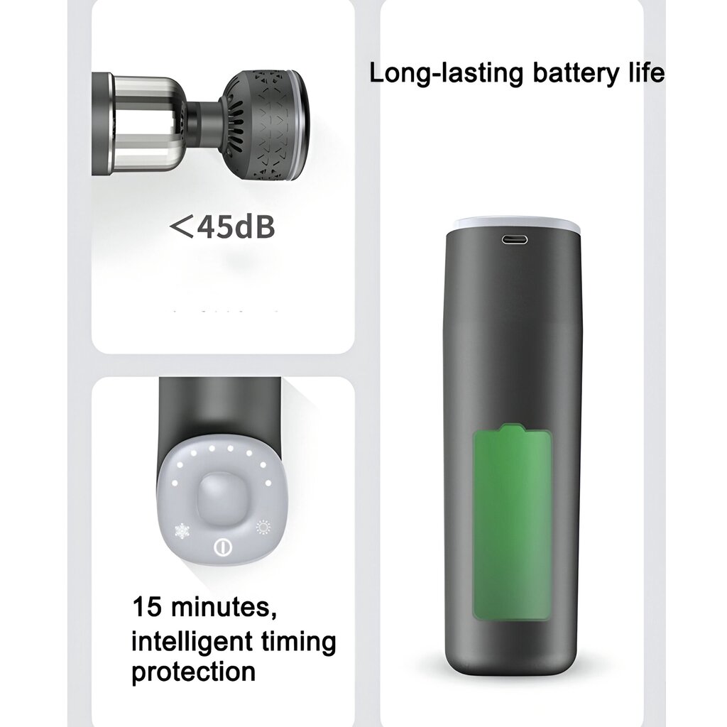 Массажный пистолет Беспроводной ударный пистолет для массажа фасций LIVMAN  KX-2217: массажер для горячей и холодной терапии цена | kaup24.ee