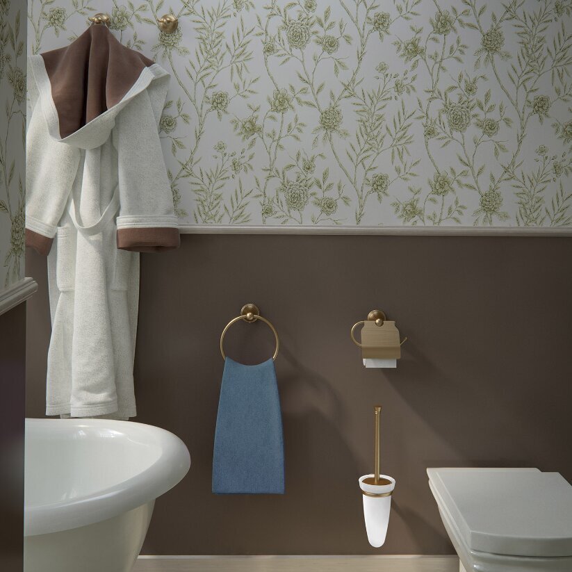 ROMANCE rippuv tualettpaberi hoidja varikatusega, pronks hind ja info | Vannitoa sisustuselemendid ja aksessuaarid | kaup24.ee