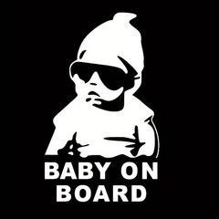 Autokleebis Baby on board цена и информация | Пленки для тонировки стекол автомобиля | kaup24.ee