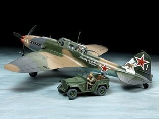 Сборная пластиковая модель. Tamiya - Ilyushin IL-2 Shturmovik & GAZ-67B Set, 1/48, 25212 цена и информация | Конструкторы и кубики | kaup24.ee