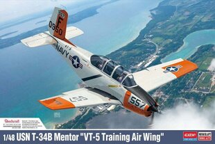 Liimitav mudel Academy 12361 USN T-34B Mentor VT-5 Training Air Wing 1/48 hind ja info | Liimitavad mudelid | kaup24.ee