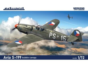 Eduard - Avia S-199 Bubble Canopy (Messerschmitt Bf 109) Weekend edition, 1/72, 7471 hind ja info | Klotsid ja konstruktorid | kaup24.ee